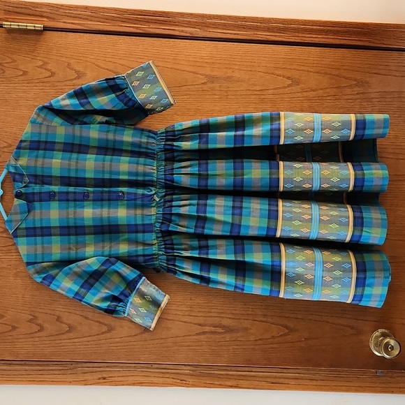 Vintage Junior/Misses border dress - Picture 6 of 7